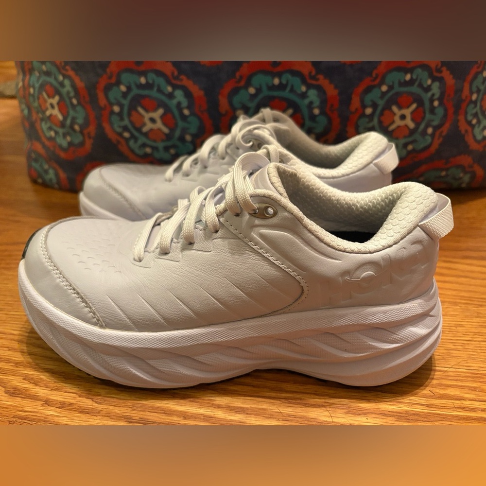 Hoka One One Bondi SR White Oil And Slip Resistant Women Size 7 - Picture 4 of 8